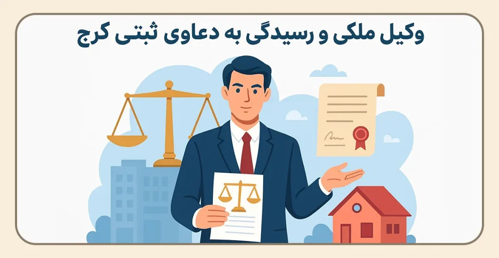وکیل ملکی و رسیدگی به دعاوی ثبتی کرج